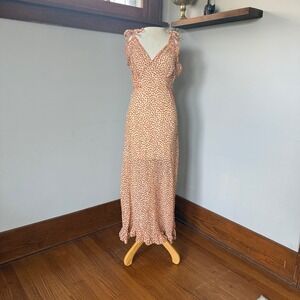 Vintage 1930s Sheer Bias Cut Dot Print Slip Dress Eastern Isles XS/S Cottagecore